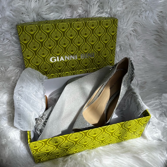 Gianni Bini Glitter Jeweled Heels - Picture 2 of 9